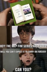 Size: 1017x1568 | Tagged: safe, edit, edited screencap, screencap, the last problem, harry potter, meme, reference, the end