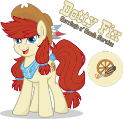 Size: 2000x1936 | Tagged: safe, artist:le-23, oc, oc:dotty fix, earth pony, pony, female, hat, mare, simple background, solo, transparent background