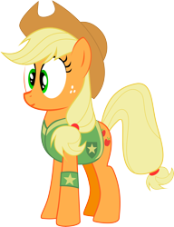 Size: 6170x8051 | Tagged: safe, artist:dashin-stallion, derpibooru import, applejack, earth pony, pony, .svg available, absurd resolution, simple background, solo, transparent background, vector, winter wrap up vest