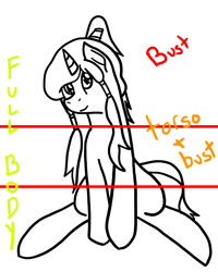Size: 2400x3000 | Tagged: safe, oc, unicorn, commission chart, full body, solo