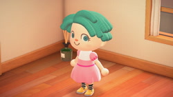 Size: 1280x720 | Tagged: safe, cozy glow, human, animal crossing, clothes, cozybetes, cute, dress, female, game screencap, humanized, screenshots, solo