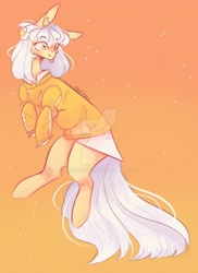 Size: 1600x2194 | Tagged: safe, artist:akiiichaos, oc, earth pony, pony, clothes, deviantart watermark, female, mare, obtrusive watermark, solo, sweater, watermark