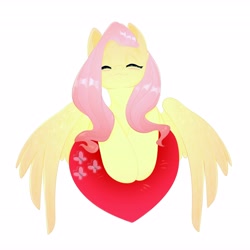 Size: 4096x4096 | Tagged: safe, artist:evlass, derpibooru import, fluttershy, pegasus, pony, blushing, cute, eyes closed, shyabetes, smiling, solo