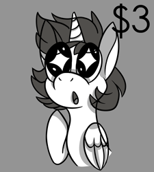 Size: 1800x2000 | Tagged: safe, artist:cocoallabo, pony, advertisement, awesome, awestruck, commission, cute, expressions, lineart, shiny, your character here