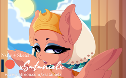 Size: 3561x2196 | Tagged: safe, artist:xsatanielx, somnambula, pony, advertisement, patreon, patreon logo, patreon preview