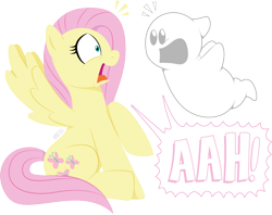 Size: 1620x1283 | Tagged: safe, artist:clarktooncrossing, derpibooru import, fluttershy, ghost, pony, undead, fluttershy day, simple background, solo, transparent background