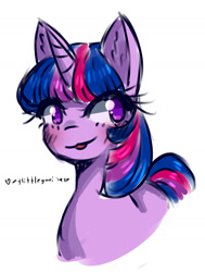 Size: 1280x1697 | Tagged: safe, artist:mylittleyuri, artist:twi-shys, twilight sparkle, pony, :3, blushing, cute, ear fluff, female, mare, no pupils, open mouth, simple background, solo, twiabetes, white background