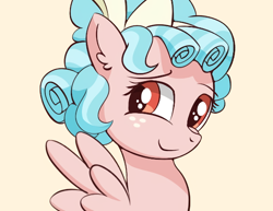 Size: 640x495 | Tagged: artist needed, source needed, safe, cozy glow, pegasus, pony, accessories, cozybetes, cute, female, filly, freckles, get, looking at you, ribbon, simple background, smiling, solo, wings