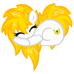 Size: 300x300 | Tagged: safe, artist:shadobabe, oc, oc:fortune flair, earth pony, pony, base used, cute, earth pony oc, eyes closed, heart, heart pony, simple background, solo, transparent background