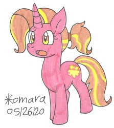 Size: 788x883 | Tagged: safe, artist:cmara, luster dawn, pony, unicorn, the last problem, confused, female, mare, solo, traditional art