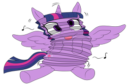 Size: 1920x1276 | Tagged: safe, artist:not-the-new-account, twilight sparkle, twilight sparkle (alicorn), alicorn, pony, accordion, cartoon physics, female, flattened, inanimate tf, mare, musical instrument, simple background, solo, transformation, transparent background