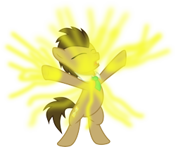 Size: 4000x3343 | Tagged: safe, artist:nero-narmeril, doctor whooves, pony, bipedal, high res, magic, regeneration, simple background, solo, transparent background, vector