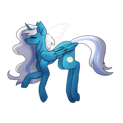 Size: 1080x1080 | Tagged: safe, artist:lovelyeleanore, oc, oc:fleurbelle, alicorn, alicorn oc, eyes closed, female, hooves, mare, simple background, transparent background, wings