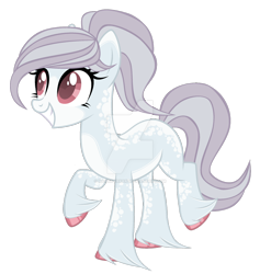 Size: 1280x1349 | Tagged: safe, artist:magicdarkart, oc, oc only, earth pony, pony, base used, cute, dappled, deviantart watermark, female, looking up, mare, obtrusive watermark, ponytail, raised hoof, raised leg, simple background, smiling, solo, transparent background, unshorn fetlocks, watermark