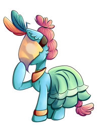 Size: 2978x3439 | Tagged: safe, artist:coco-drillo, meadowbrook, earth pony, pony, clothes, covering face, ear fluff, healer's mask, high res, mask, simple background, solo, transparent background