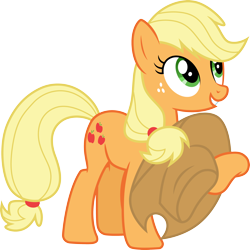 Size: 3000x3004 | Tagged: safe, artist:cloudyglow, artist:yanoda, derpibooru import, applejack, earth pony, pony, the saddle row review, .ai available, apologetic, cowboy hat, cute, female, freckles, hat, high res, jackabetes, mare, simple background, smiling, solo, stetson, transparent background, vector