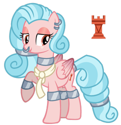 Size: 1280x1322 | Tagged: safe, artist:thatonecrazyartist18, cozy glow, pegasus, pony, clothes, collar, cuffs, ear piercing, earring, implied cozirek, jewelry, nose piercing, nose ring, older, older cozy glow, piercing, scarf, show accurate, simple background, solo, tailcuff, transparent background