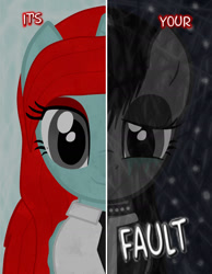 Size: 1200x1546 | Tagged: safe, artist:zethbsoul, oc, oc only, oc:yvonne redfeather, alicorn, pony, poster, two sided posters