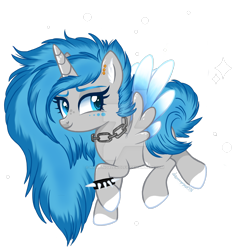 Size: 1920x1920 | Tagged: safe, artist:lazuli, artist:nightingalewolfie, oc, oc only, oc:moonbeam zodiac, alicorn, pony, deviantart watermark, female, mare, obtrusive watermark, simple background, solo, spiked wristband, transparent background, two toned wings, watermark, wings, wristband