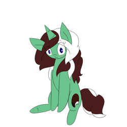 Size: 1000x1000 | Tagged: safe, artist:kaggy009, oc, oc:peppermint pattie (unicorn), pony, unicorn, ask peppermint pattie, female, mare, solo