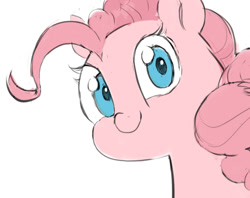 Size: 1003x793 | Tagged: safe, artist:cottonbudfilly, derpibooru import, pinkie pie, earth pony, pony, bust, cute, diapinkes, female, looking at you, mare, portrait, simple background, solo, white background