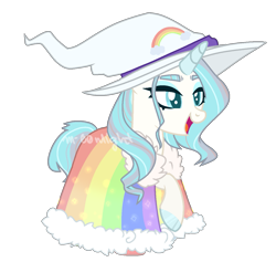 Size: 1311x1245 | Tagged: safe, artist:m-00nlight, pony, unicorn, cloak, clothes, female, hat, mare, simple background, solo, transparent background, witch hat