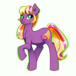 Size: 1024x1024 | Tagged: safe, artist:technicolor6457, oc, oc only, oc:comet cider, earth pony, pony, earth pony oc, female, magical lesbian spawn, mare, offspring, parent:applejack, parent:twilight sparkle, parents:twijack, solo