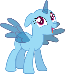 Size: 964x1091 | Tagged: safe, artist:pegasski, oc, oc only, alicorn, pony, newbie dash, alicorn oc, bald, base, eyelashes, horn, open mouth, simple background, smiling, solo, spread wings, transparent background, wings