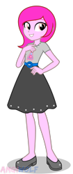 Size: 1316x3141 | Tagged: safe, artist:amgiwolf, oc, oc:moxi stables, equestria girls, clothes, shirt, simple background, skirt, solo, transparent background