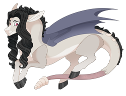 Size: 3524x2700 | Tagged: safe, artist:gigason, oc, draconequus, hybrid, high res, interspecies offspring, offspring, parent:discord, parent:fluttershy, parents:discoshy, simple background, solo, transparent background