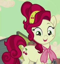 Size: 404x434 | Tagged: safe, screencap, cherry jubilee, earth pony, party pooped, cropped, cute, female, solo