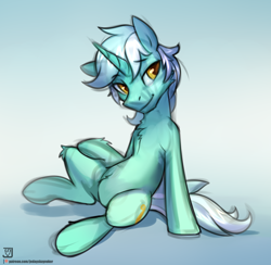 Size: 2052x2000 | Tagged: safe, artist:jedayskayvoker, guyra, lyra heartstrings, pony, unicorn, bedroom eyes, male, rule 63, sitting, solo, stallion