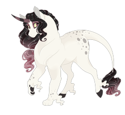 Size: 2700x2500 | Tagged: safe, artist:gigason, oc, hybrid, pony, unicorn, female, high res, interspecies offspring, mare, offspring, parent:discord, parent:princess celestia, parents:dislestia, simple background, solo, transparent background