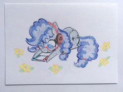 Size: 1500x1125 | Tagged: safe, artist:dawnfire, oc, oc only, oc:cinnabyte, earth pony, pony, adorkable, commission, crayon, cute, dork, flower, gaming headset, glasses, headphones, headset, nintendo switch, solo, switch, traditional art