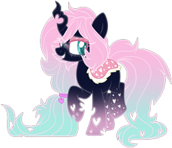 Size: 2701x2339 | Tagged: source needed, safe, artist:azrealrou, oc, oc only, changeling, colored pupils, pink changeling, simple background, solo, transparent background