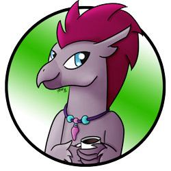 Size: 1134x1134 | Tagged: safe, artist:kacpi, oc, hippogriff, avatar, hippogriff oc, smiling, solo