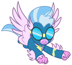 Size: 1109x1000 | Tagged: safe, artist:mantisprayer, silverstream, classical hippogriff, hippogriff, clothes, female, goggles, hippogriff wonderbolt, non-pegasus wonderbolt, simple background, solo, transparent background, uniform, vector, wonderbolt silverstream, wonderbolts uniform