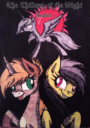 Size: 1453x2080 | Tagged: safe, artist:mysteriousshine, daring do, pegasus, pony, unicorn, comic:the children of the night, bust, comic, female, mare, smiling, traditional art