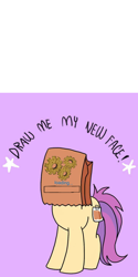 Size: 1080x2160 | Tagged: safe, artist:calebtyink, artist:paperbagpony, oc, oc:paper bag, earth pony, pony, bendy and the ink machine, draw me my new face, exploitable meme, gears, loading screen, meme