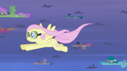 Size: 1920x1080 | Tagged: safe, derpibooru import, screencap, bons away, fluttershy, lightning bolt, slipstream, spring melody, sprinkle medley, white lightning, pegasus, pony, hurricane fluttershy, background pony, female, flying, goggles, male, mare, stallion