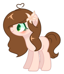 Size: 867x999 | Tagged: safe, artist:poppyglowest, oc, oc:lilly glowest, earth pony, pony, female, flower, flower in hair, mare, simple background, solo, transparent background