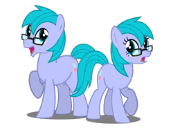 Size: 3200x2400 | Tagged: safe, artist:flash equestria photography, oc, oc only, oc:professor tonic, earth pony, pony, cutie mark, dual persona, female, glasses, male, mare, open mouth, rule 63, self paradox, show accurate, simple background, stallion, transparent background, vector