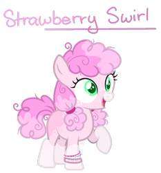 Size: 1280x1375 | Tagged: safe, artist:mintoria, oc, oc:strawberry swirl, earth pony, pony, female, filly, offspring, parent:cheese sandwich, parent:pinkie pie, parents:cheesepie, simple background, solo, transparent background