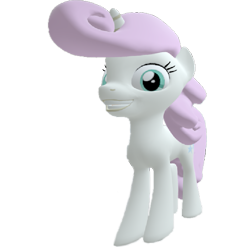 Size: 729x720 | Tagged: safe, artist:topsangtheman, twinkleshine, pony, unicorn, 3d, grin, looking at you, simple background, smiling, solo, source filmmaker, transparent background