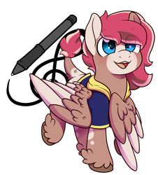 Size: 1400x1550 | Tagged: safe, artist:cloureed, oc, oc only, oc:strawberry breeze, pegasus, simple background, solo, transparent background