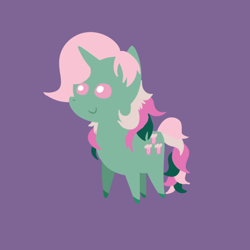 Size: 540x540 | Tagged: safe, fizzy, pony, unicorn, g1, chibi, female, g1 to g4, generation leap, mare, purple background, simple background, solo