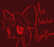 Size: 218x192 | Tagged: safe, apple bloom, earth pony, pony, undead, zombie, zombie pony, blanked apple bloom, bow, depressed, female, filly, hair bow, protected apple bloom, sad, scared, story of the blanks, tumblr