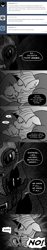 Size: 896x4816 | Tagged: safe, artist:mamatwilightsparkle, nightmare moon, spike, twilight sparkle, dragon, pony, unicorn, baby, baby spike, bed, blanket, clothes, comic, crying, glowing horn, horn, mama twilight, mama twilight sparkle, monochrome, nightmare, pajamas, sleeping together, tumblr, younger