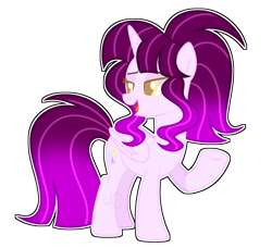 Size: 3032x2766 | Tagged: safe, artist:lazuli, artist:rainbow-drawz, oc, oc only, oc:stella fizzlepop, alicorn, pony, base used, female, magical lesbian spawn, mare, offspring, parent:tempest shadow, parent:twilight sparkle, parents:tempestlight, simple background, solo, transparent background