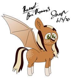 Size: 2302x2505 | Tagged: safe, artist:mlplayer dudez, oc, oc only, bat wings, chest fluff, commission, cute, digital art, ear fluff, happy, leg fluff, request, signature, simple background, smiling, solo, standing, transparent background, wings